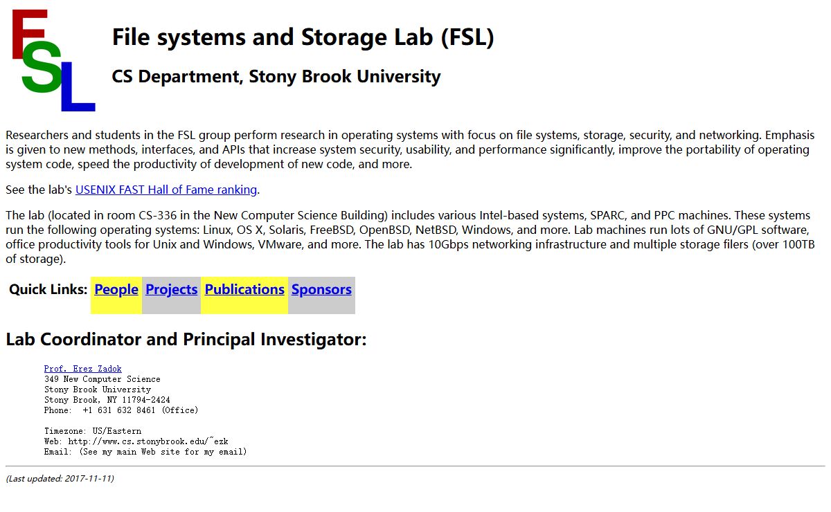 File systems and Storage Lab