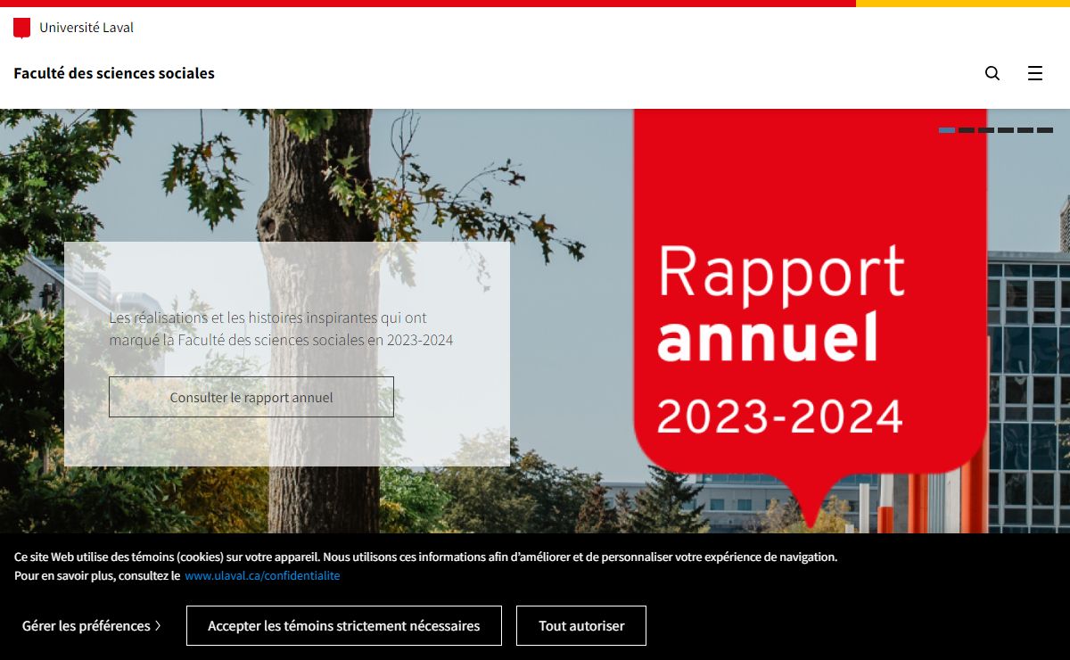 Faculté des sciences sociales | Université Laval