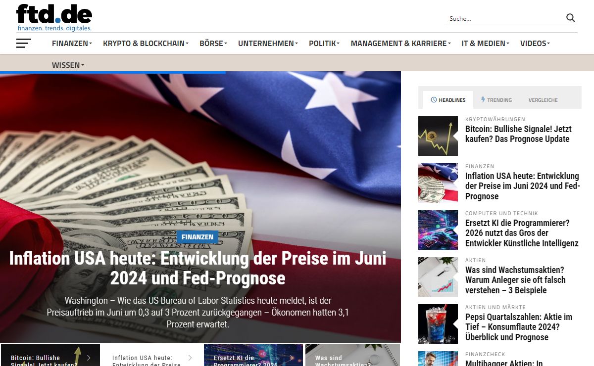 Alles rund um Wirtschaft, Geld und Finanzen - ftd.de