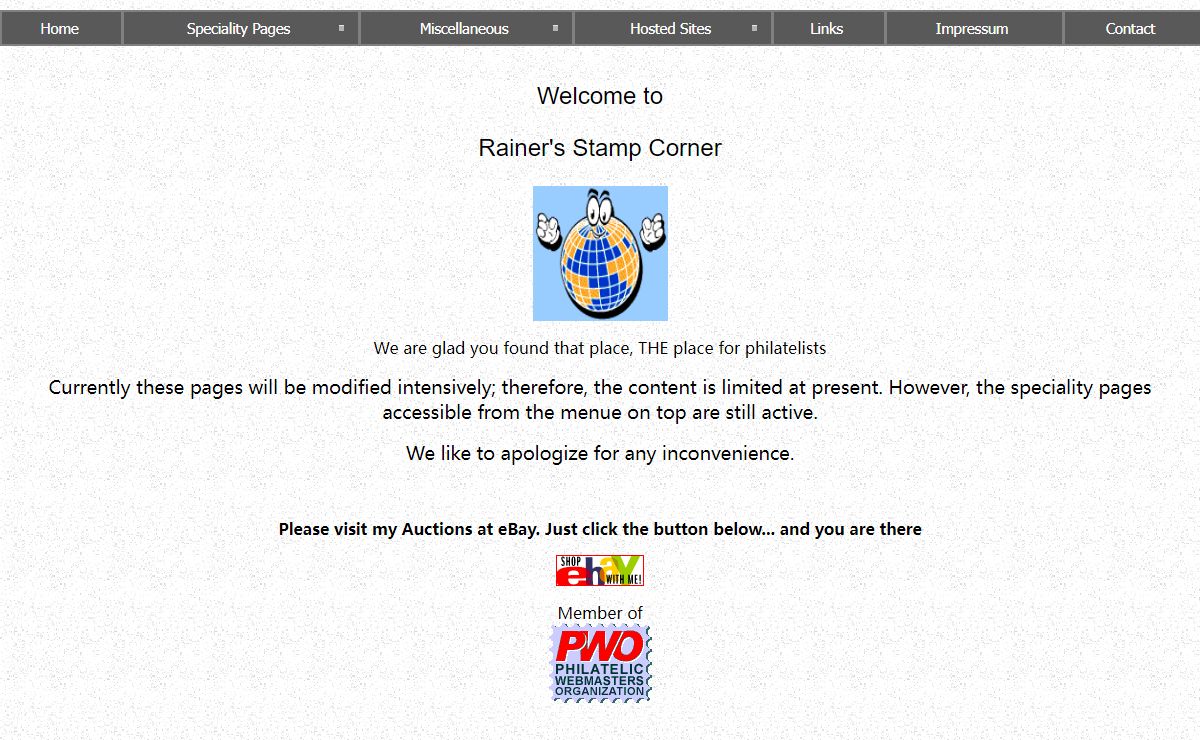 Welcome to Rainer's Stamp Corner