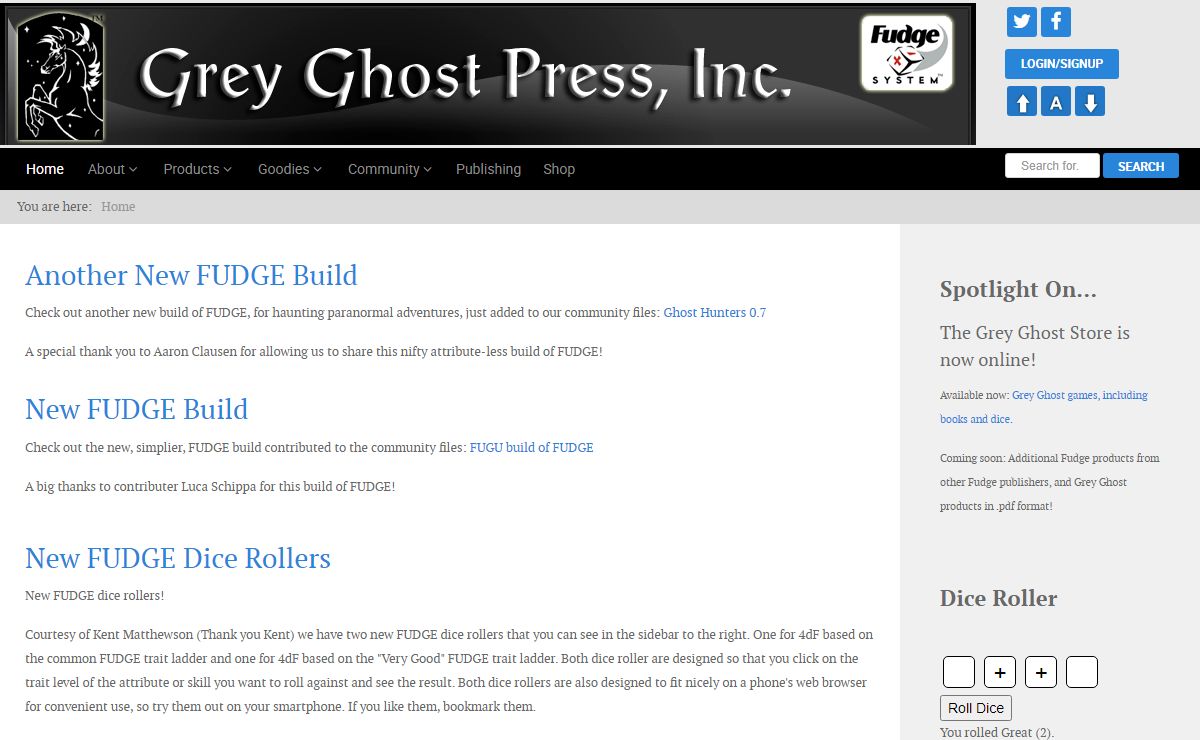 Fudge Community Website