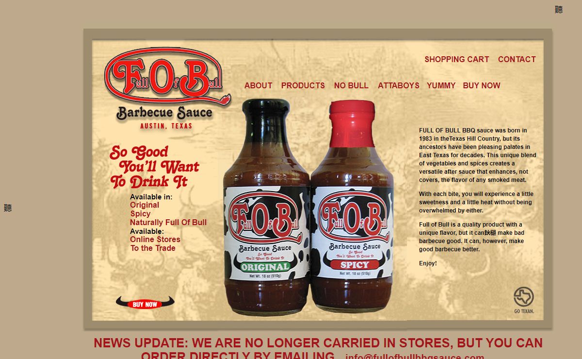 Full of Bull BBQ Sauce, Austin, TX