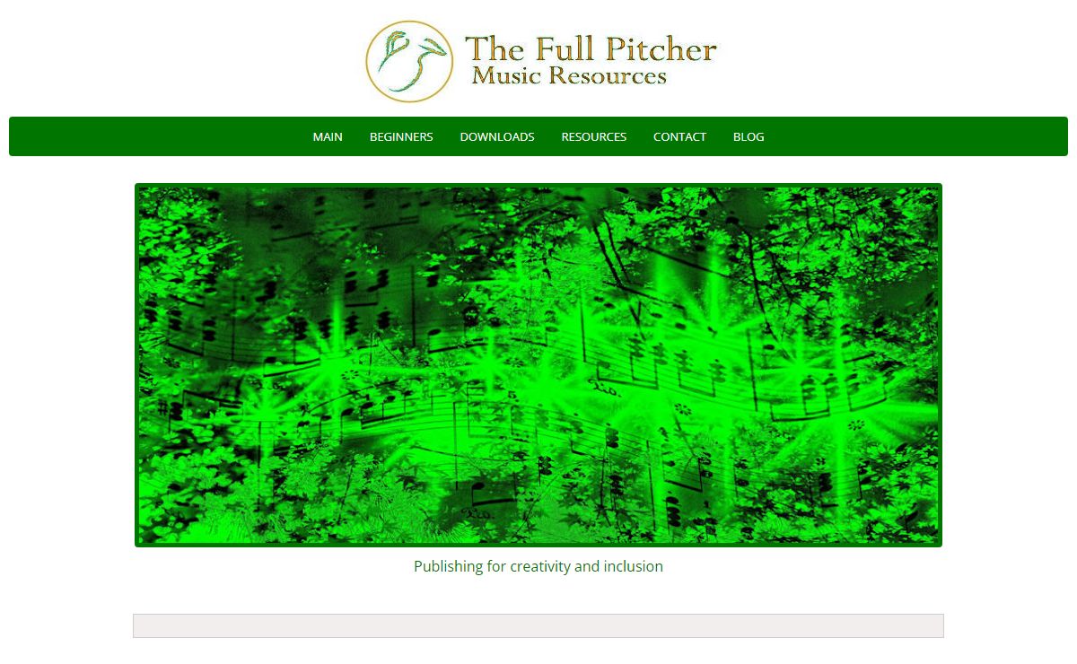 Music Downloads, Creative and Inclusive Resources From The Full Pitcher