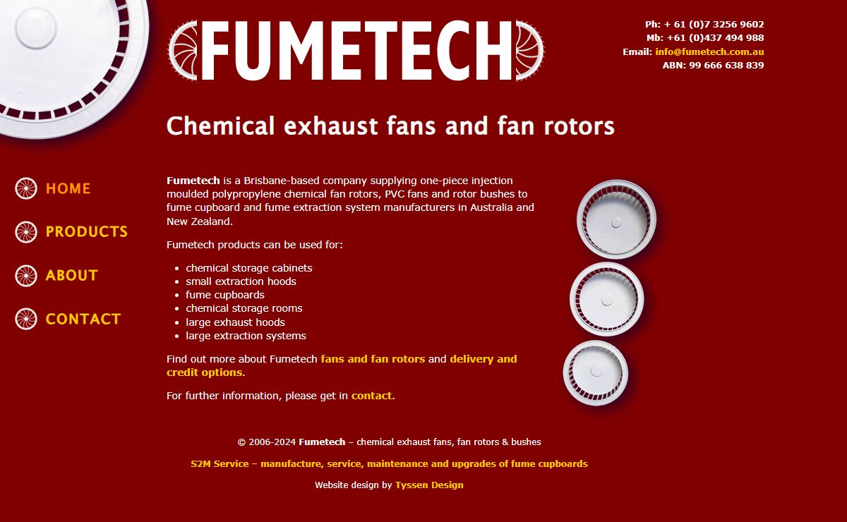 Fumetech – chemical exhaust fans, fan rotors and rotor bushes