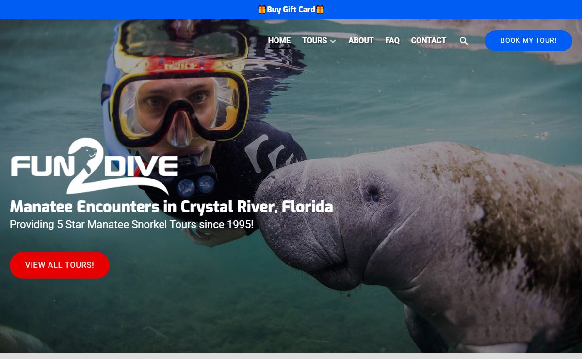 Swim With Manatees in Crystal River, Florida - Open Year Round