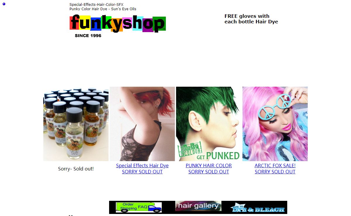 Funkyshop Bright Hair Dye, Special Effects Hair Color