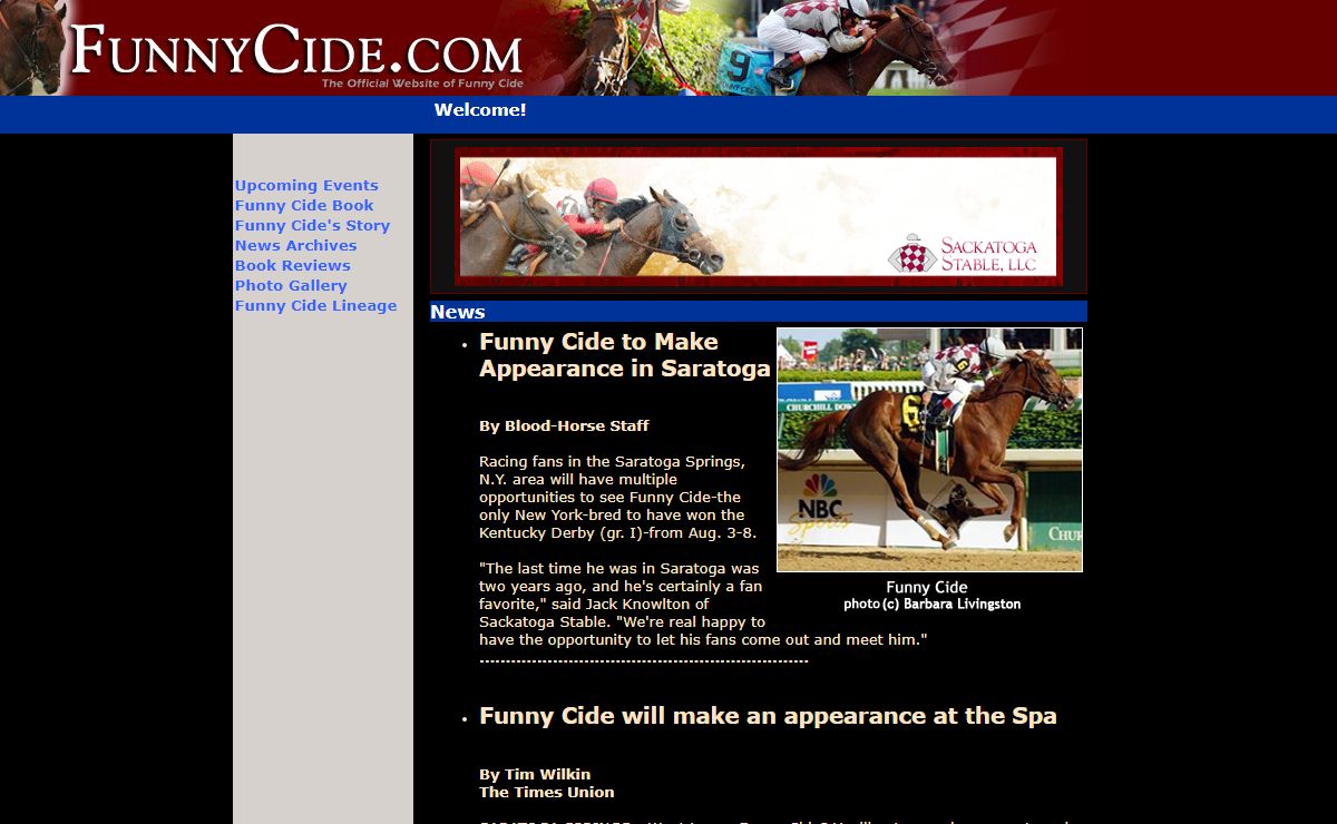 Funny Cide's Official Website, FunnyCide.com