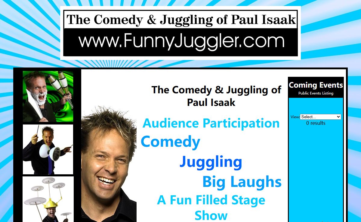 FunnyJuggler.com - The Comedy & Juggling of Paul Isaak - HOME