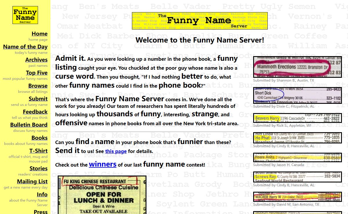 The Funny Name Server