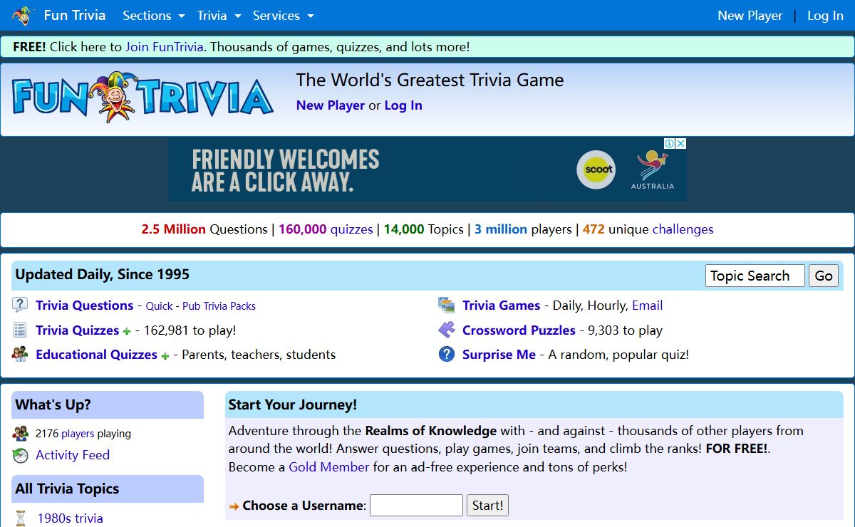 Fun Trivia - The World's Largest Trivia Site