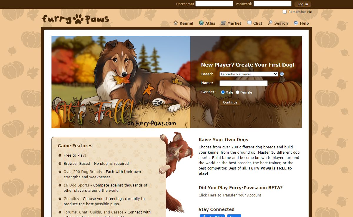 Furry Paws // A Free Virtual Dog Game