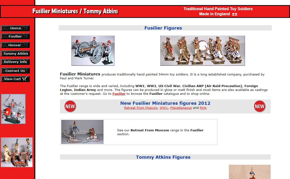 Fusilier Miniatures - Traditional Hand Painted Toy Soldiers Made in England