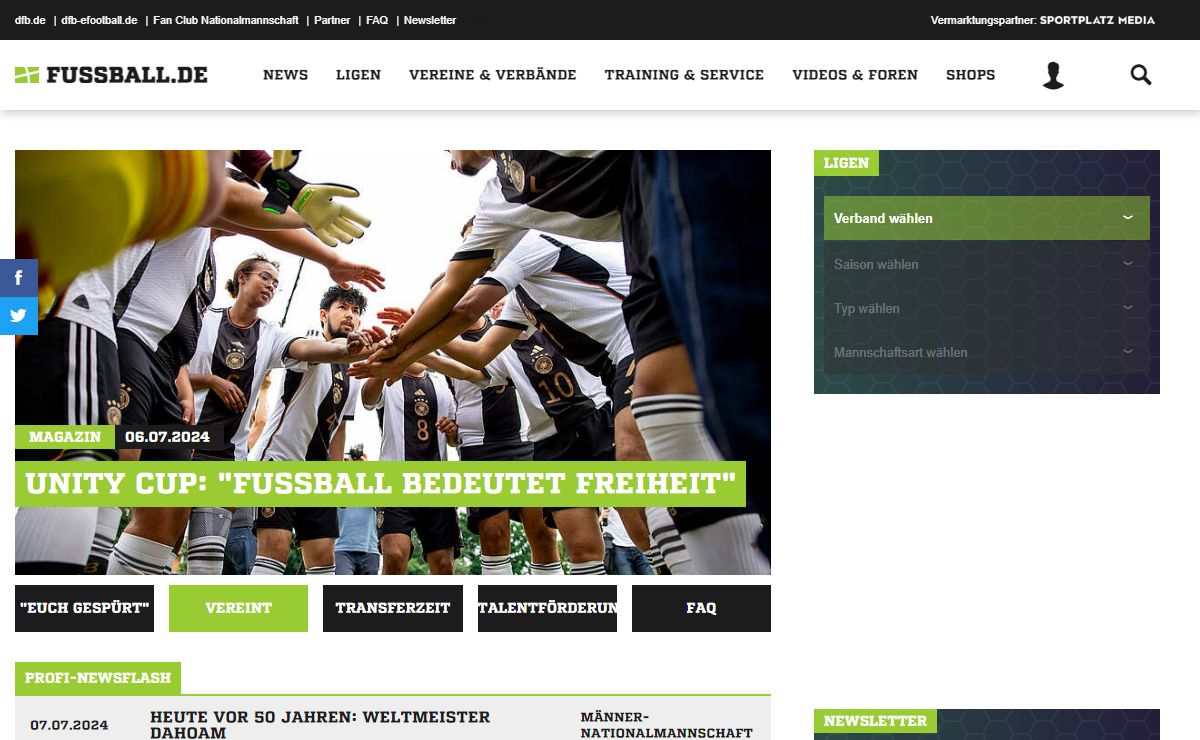 FUSSBALL.DE - Die Heimat des Amateurfußballs