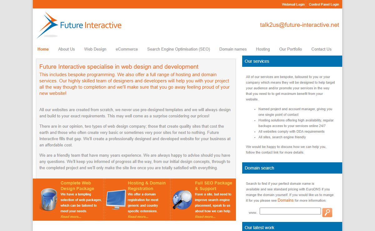Website design | Hosting | SEO | Domain Registration | Future-Interactive.net