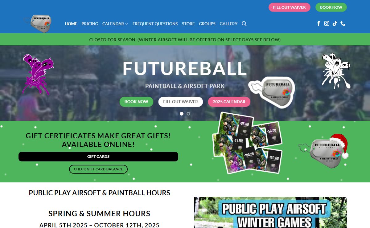 Michigan Paintball and Airsoft Outdoor War Games and ProShops, Play The Best at Futureball Paintball and Airsoft in Whitmore Lake, Michigan