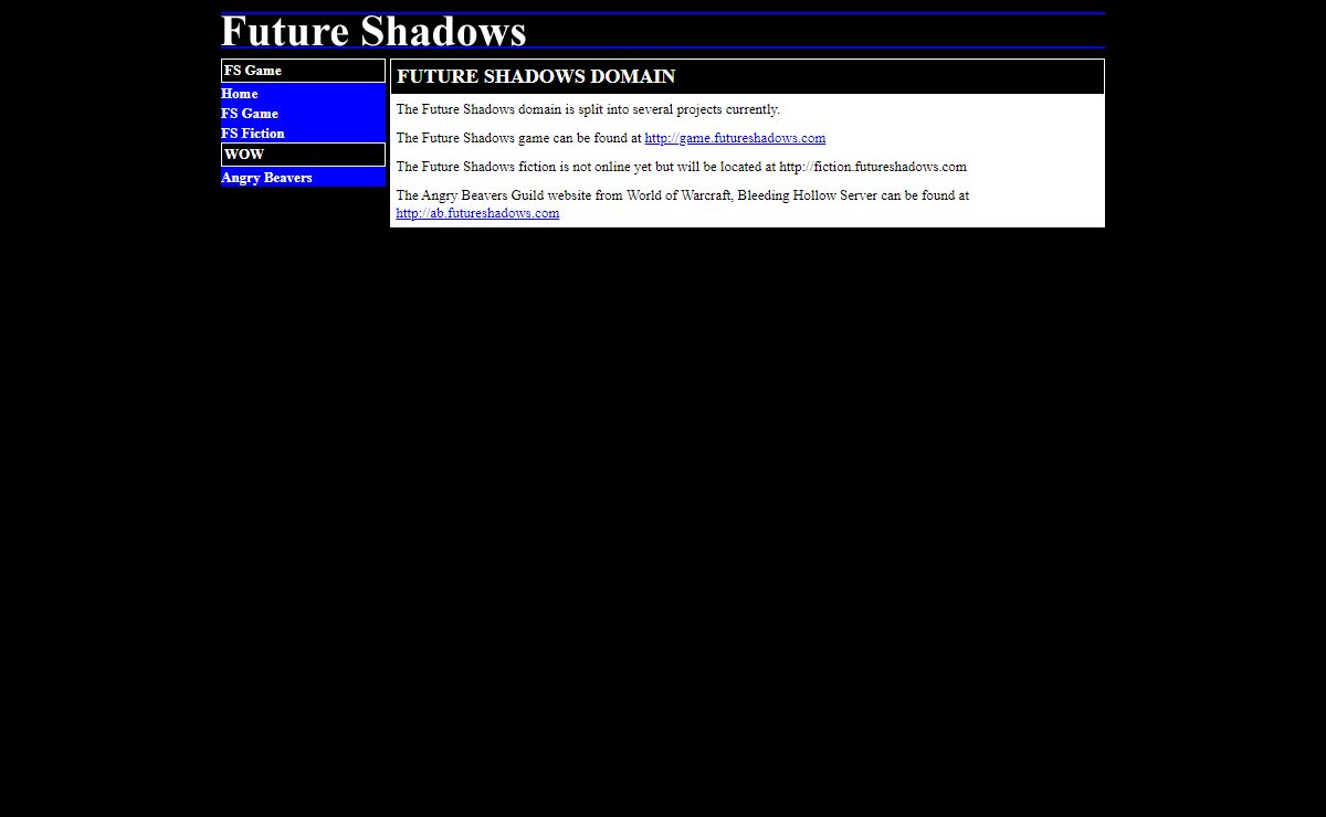 Future Shadows Sci-Fi RPG Official Home Page