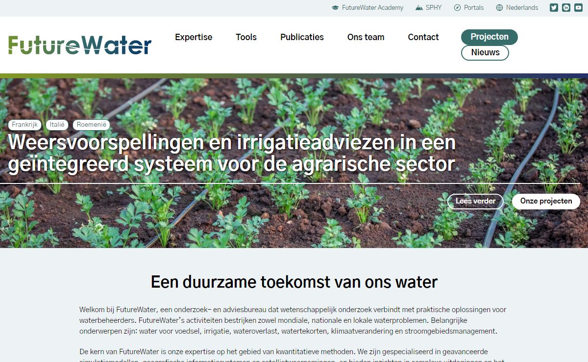 FutureWater – Onderzoek en advies, gericht op de duurzame toekomst van ons water