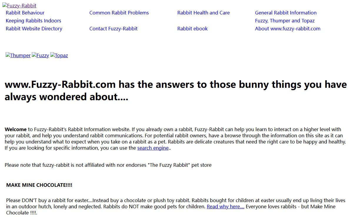 Rabbit information - www.fuzzy-rabbit.com