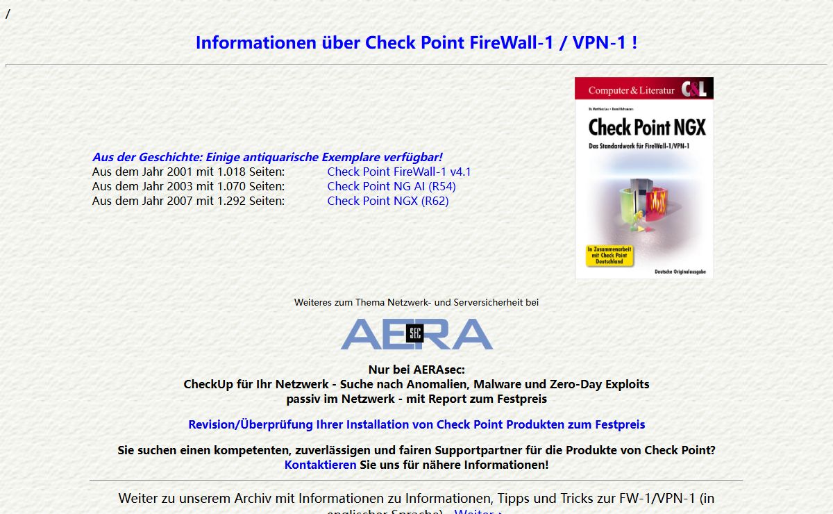 Willkommen bei VPN-1.de! Informationen zu Produkten von Check Point