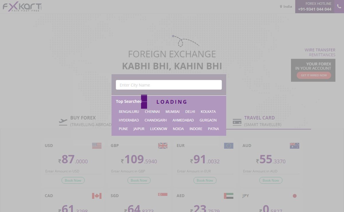 Online Forex Rates In India, International Money Transfer - Fxkart