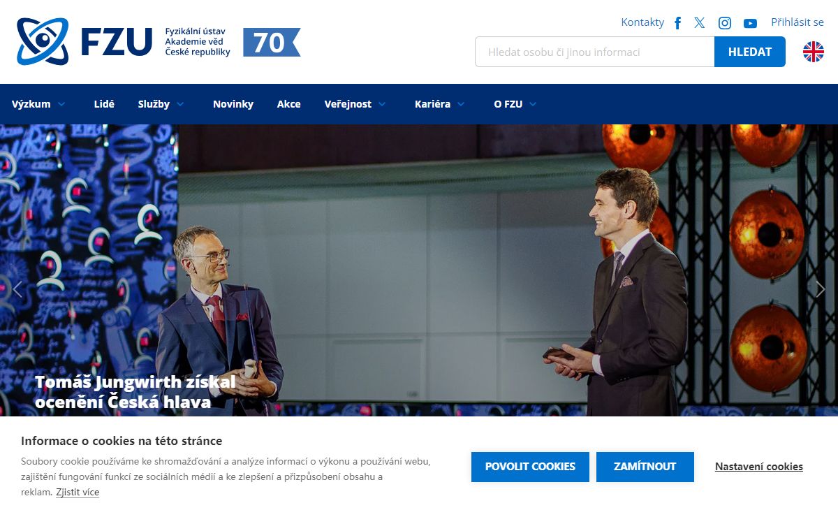 Fyzikální ústav Akademie věd České republiky | FZU