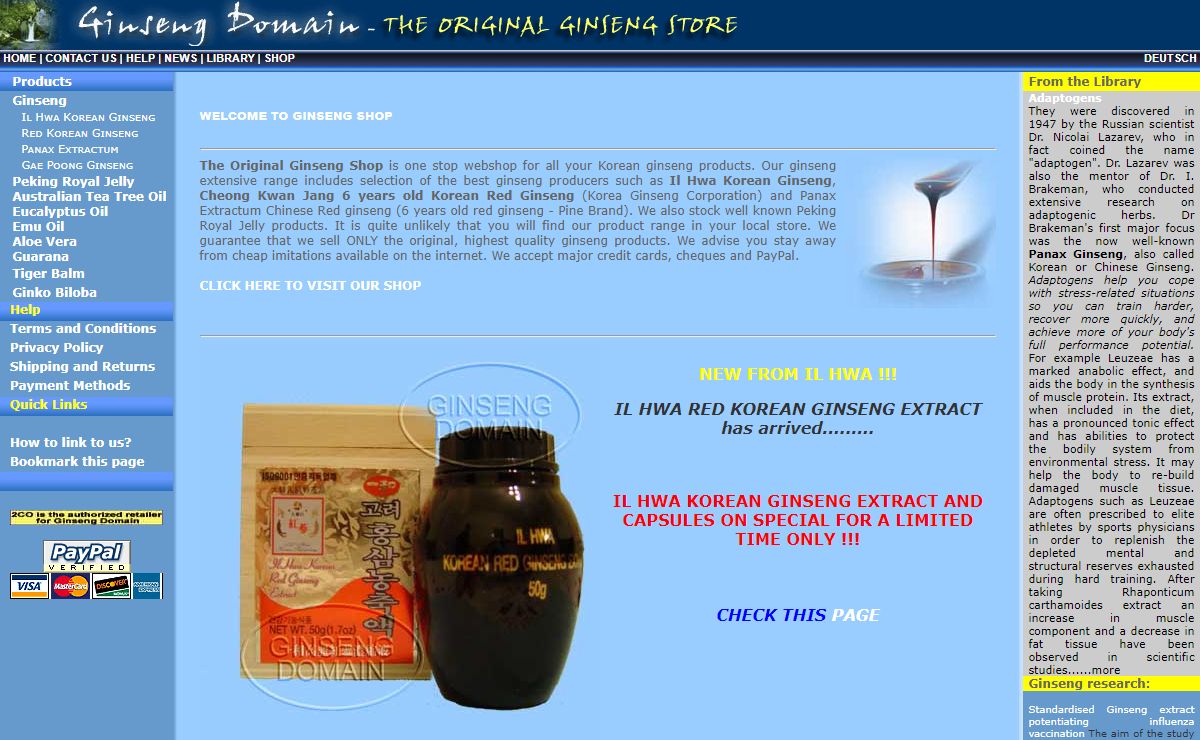 The Original Ginseng Shop - Ginseng Domain