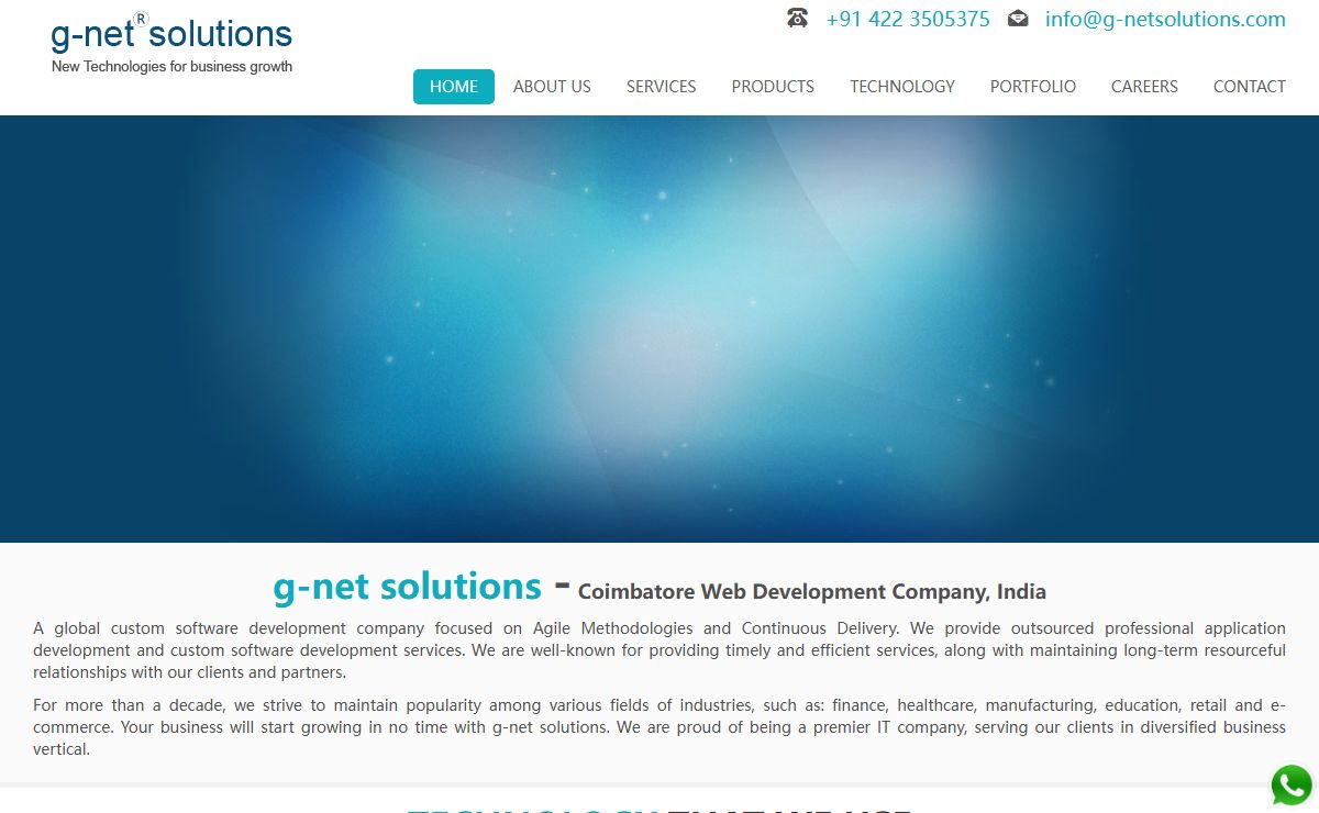 Website Development Company in Peelamedu,Coimbatore | g-net solutions