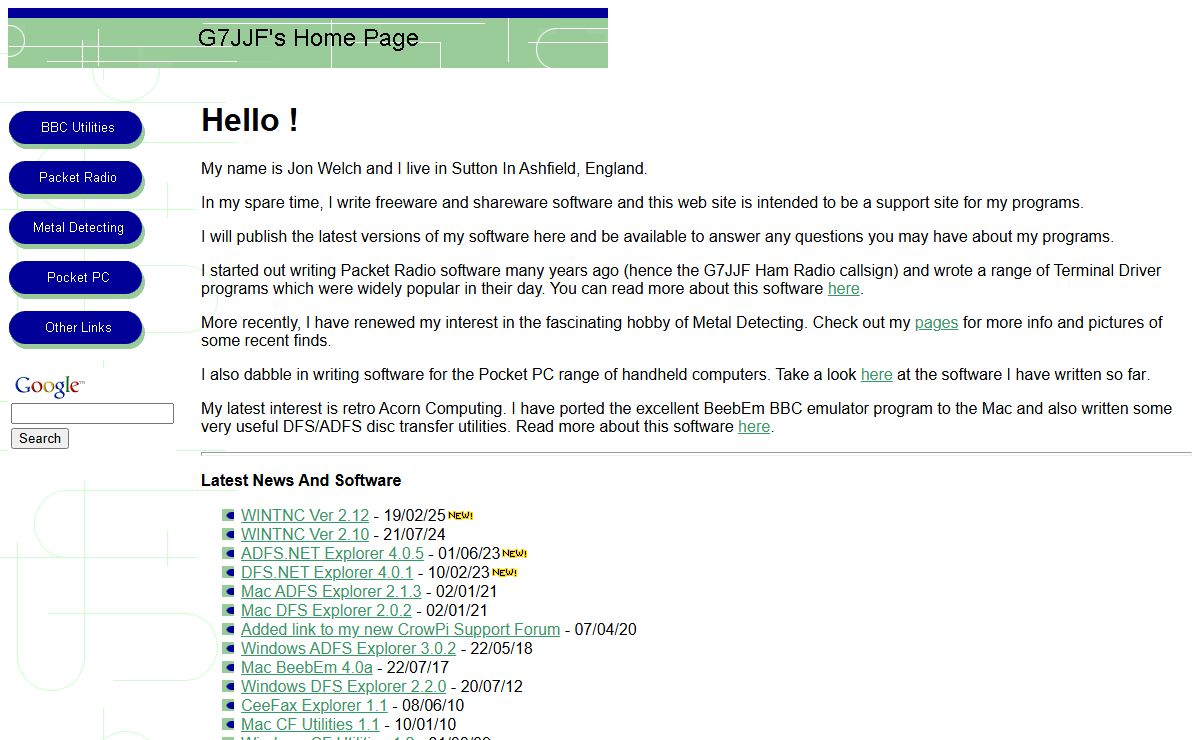 G7JJF's Home Page