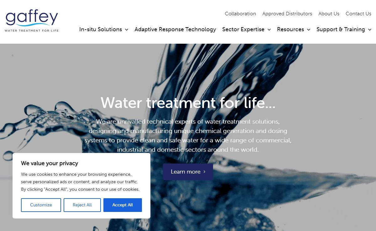 Industrial and Commercial Water Treatment Systems | Gaffey