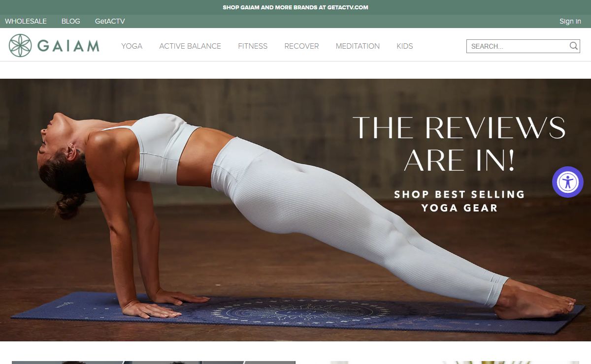 Shop Gaiam for yoga, fitness, meditation, active sitting, and wellness