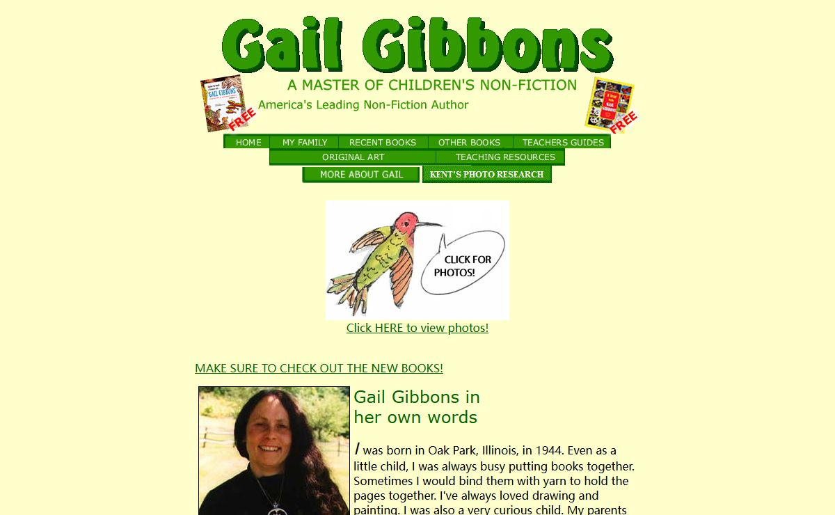 Children's book author and illustrator, Gail Gibbon