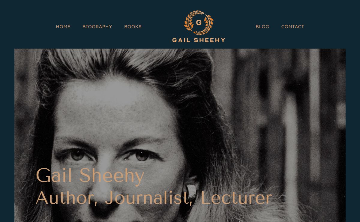 Gail Sheehy - Author, Journalist, Lecturer