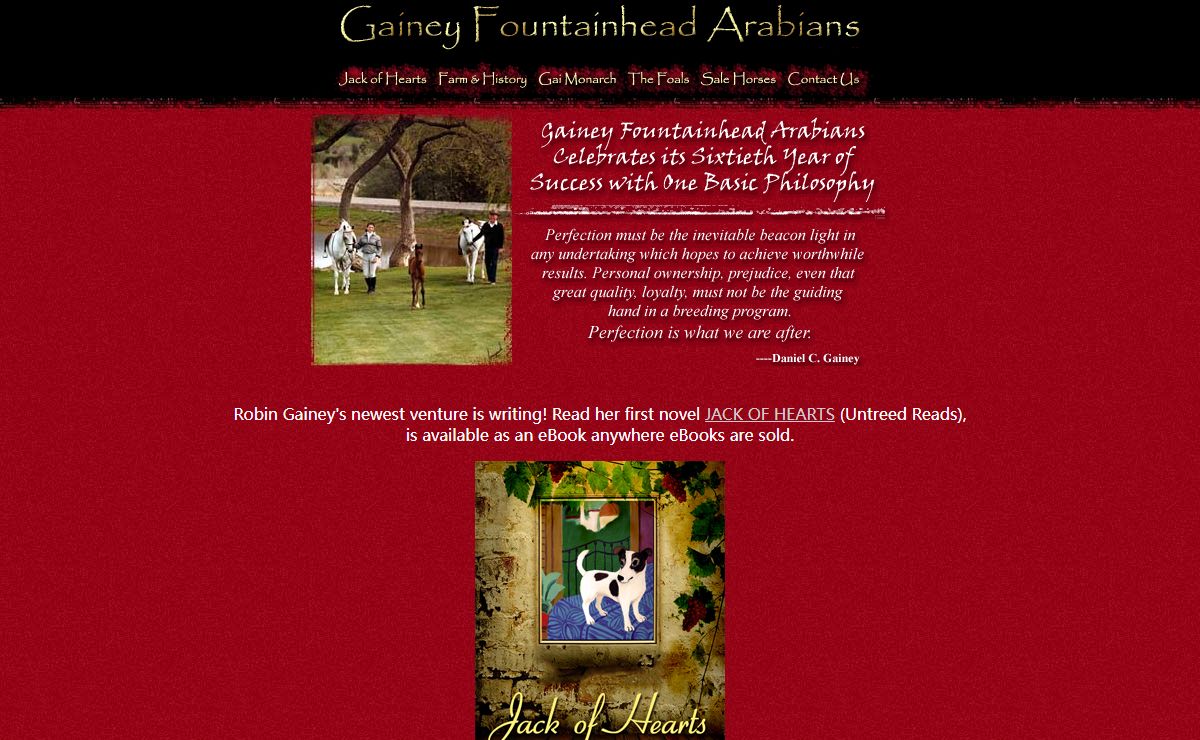 Gainey Fountainhead Arabian Horses
