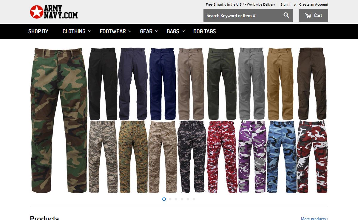 ArmyNavy.com: Army Navy Store, Camo Clothing, Tactical & Military Gear – Galaxy Army Navy