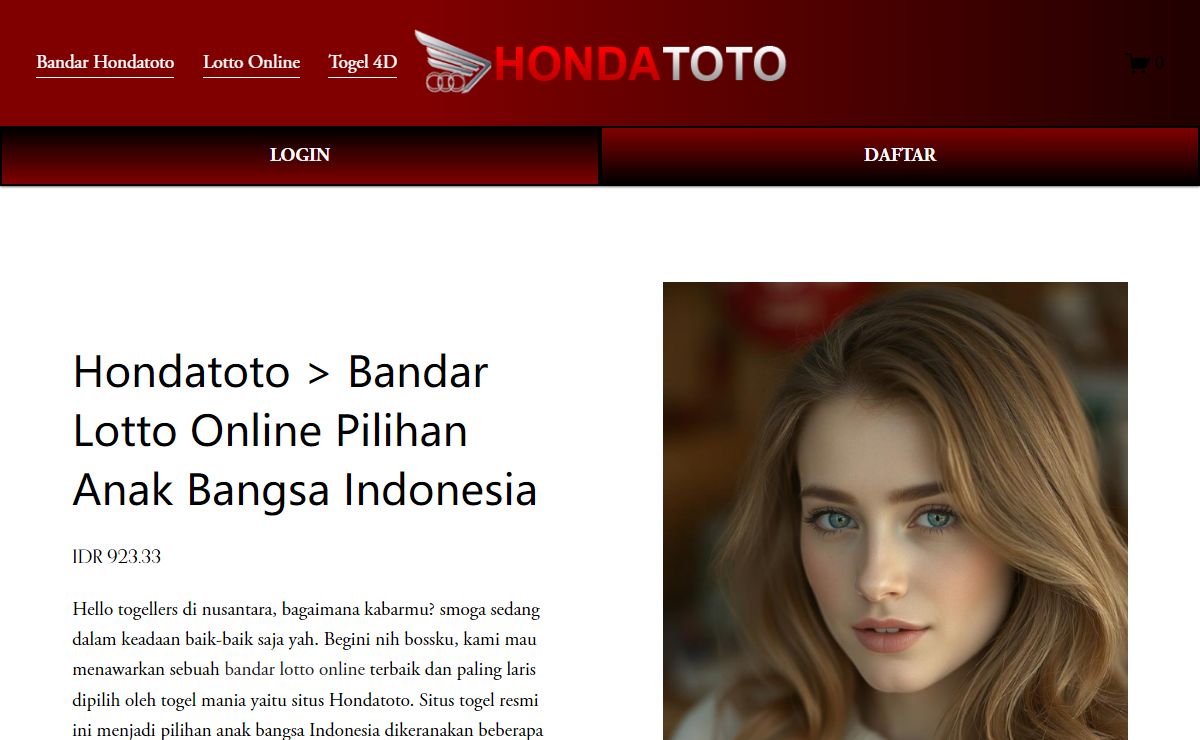 Hondatoto > Bandar Lotto Online Pilihan Anak Bangsa Indonesia