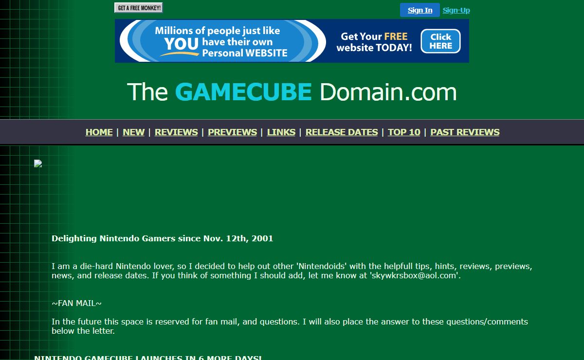 Games Web Page