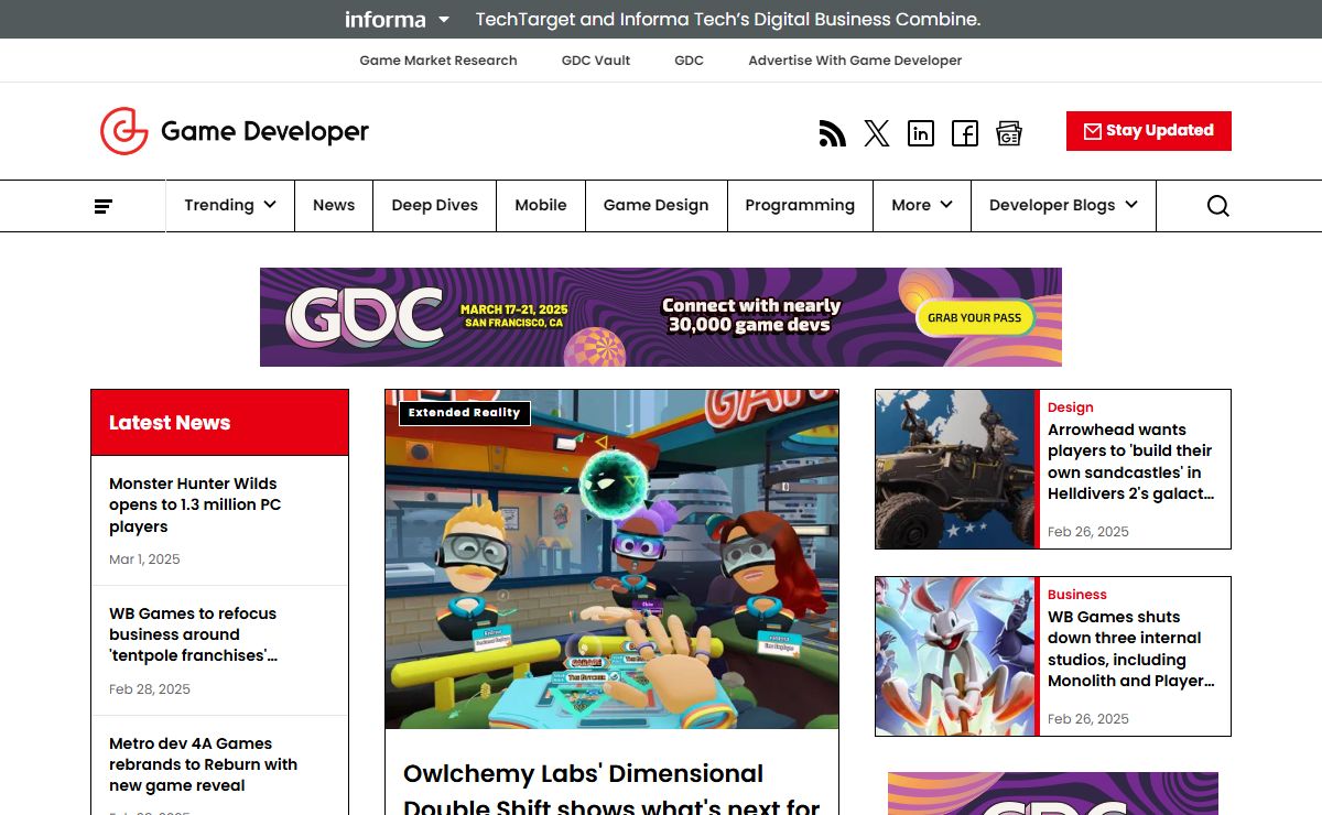 Game Developer | Game Industry News, Deep Dives, and Developer Blogs