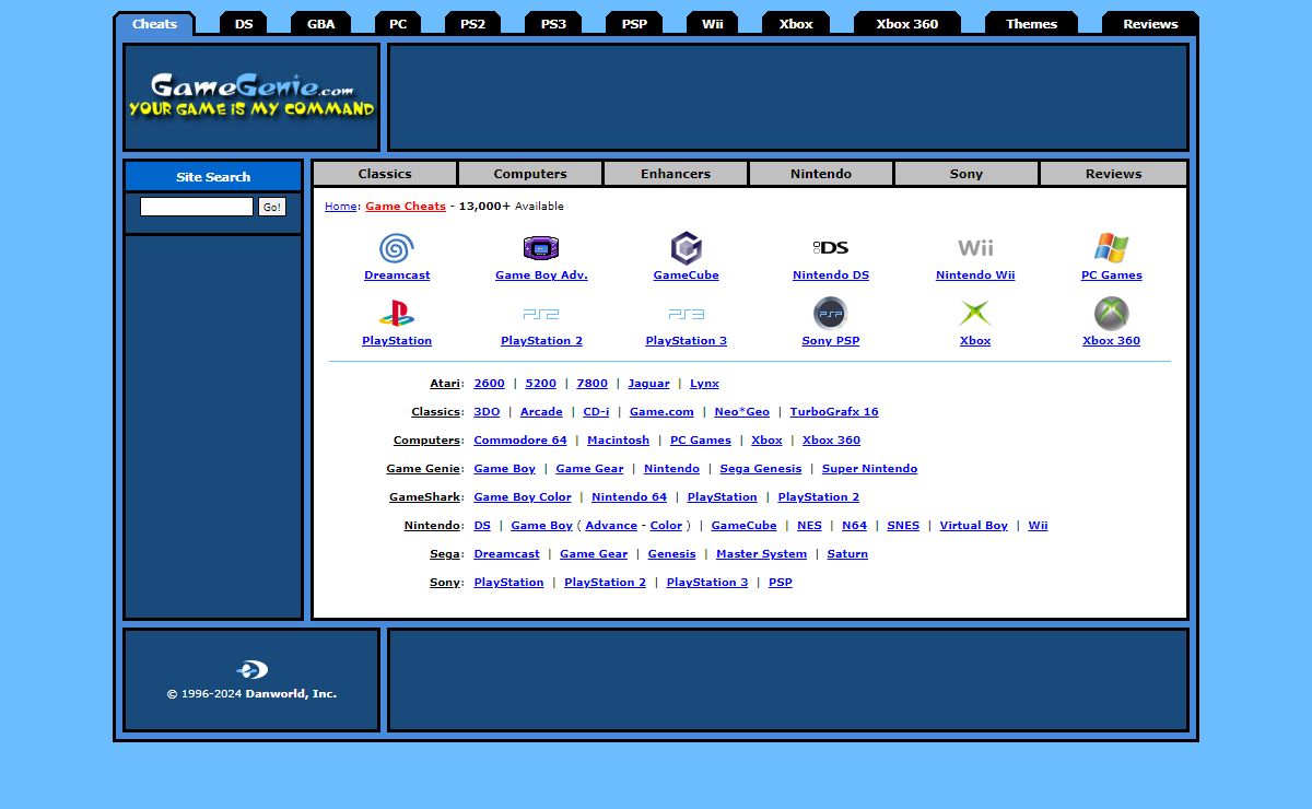 GameGenie.com - Your Game is My Command