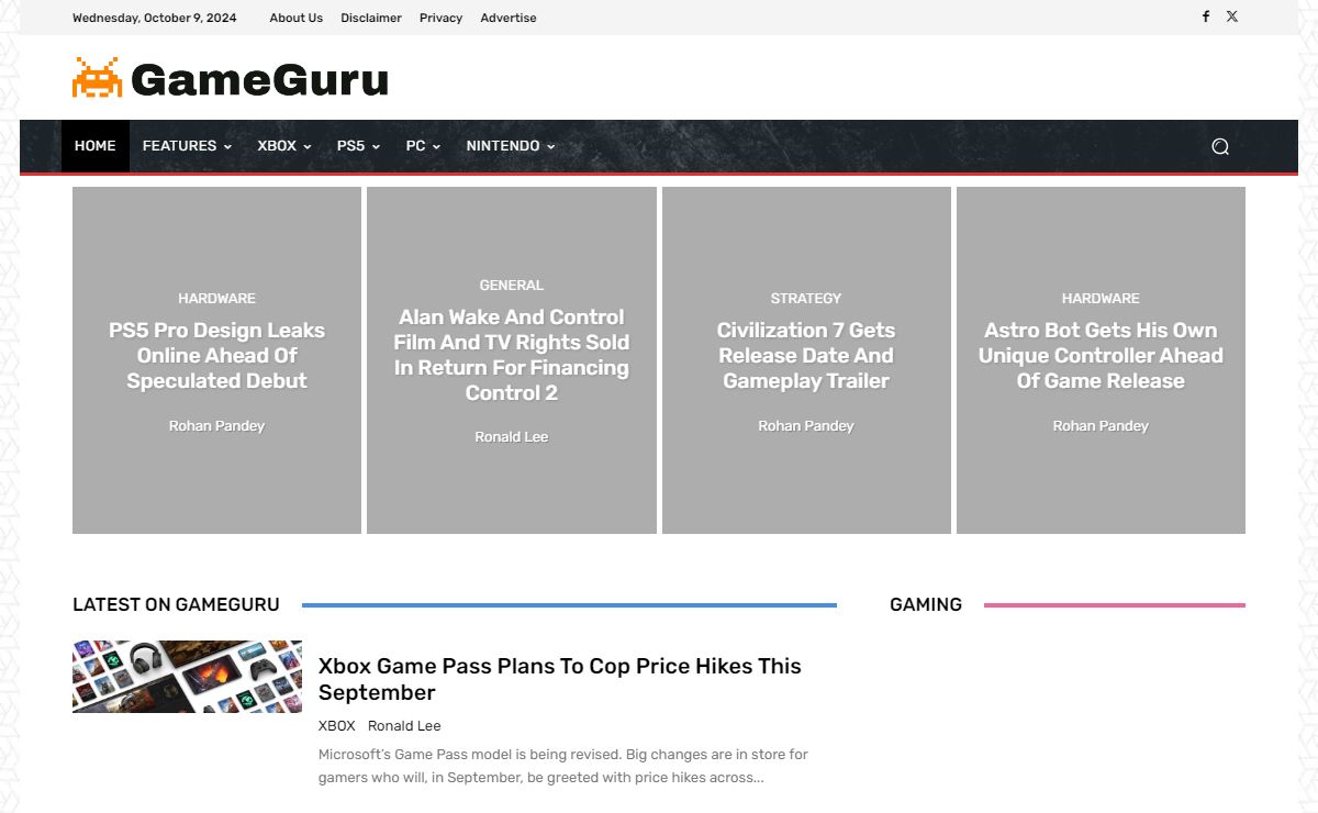 GameGuru - Gaming News, Guides & Features For Gamers