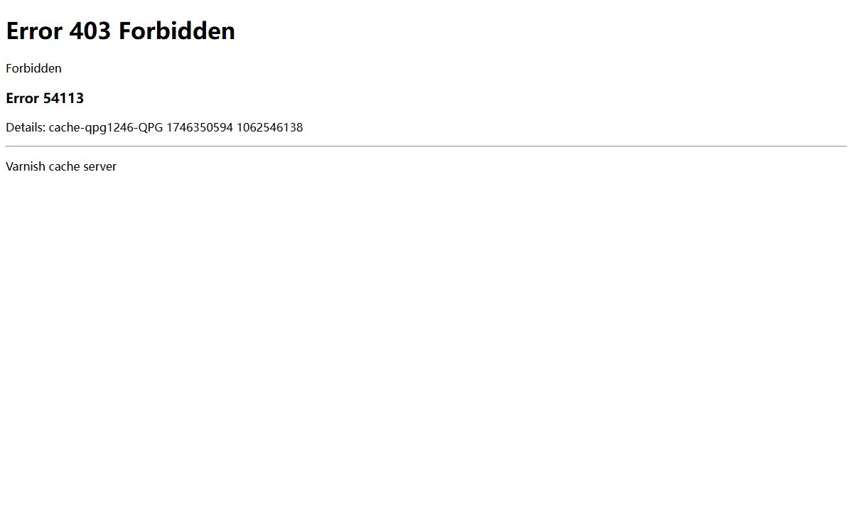 403 Forbidden