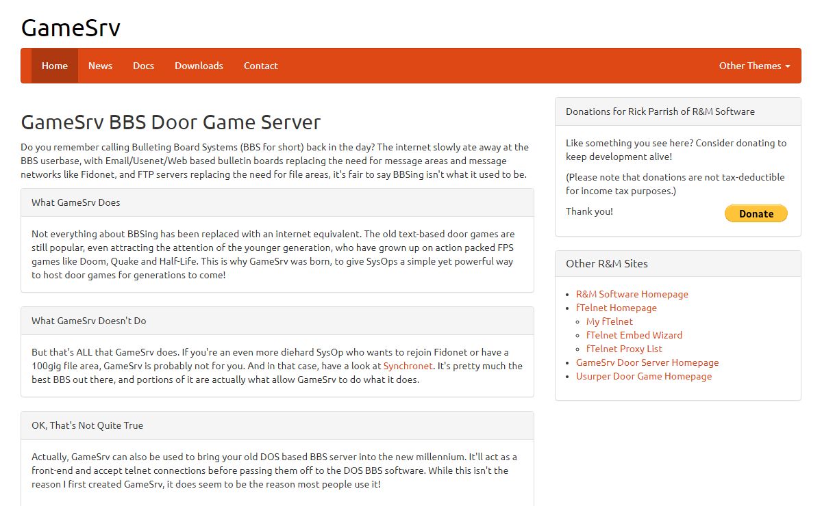 GameSrv BBS Door Game Server - GameSrv