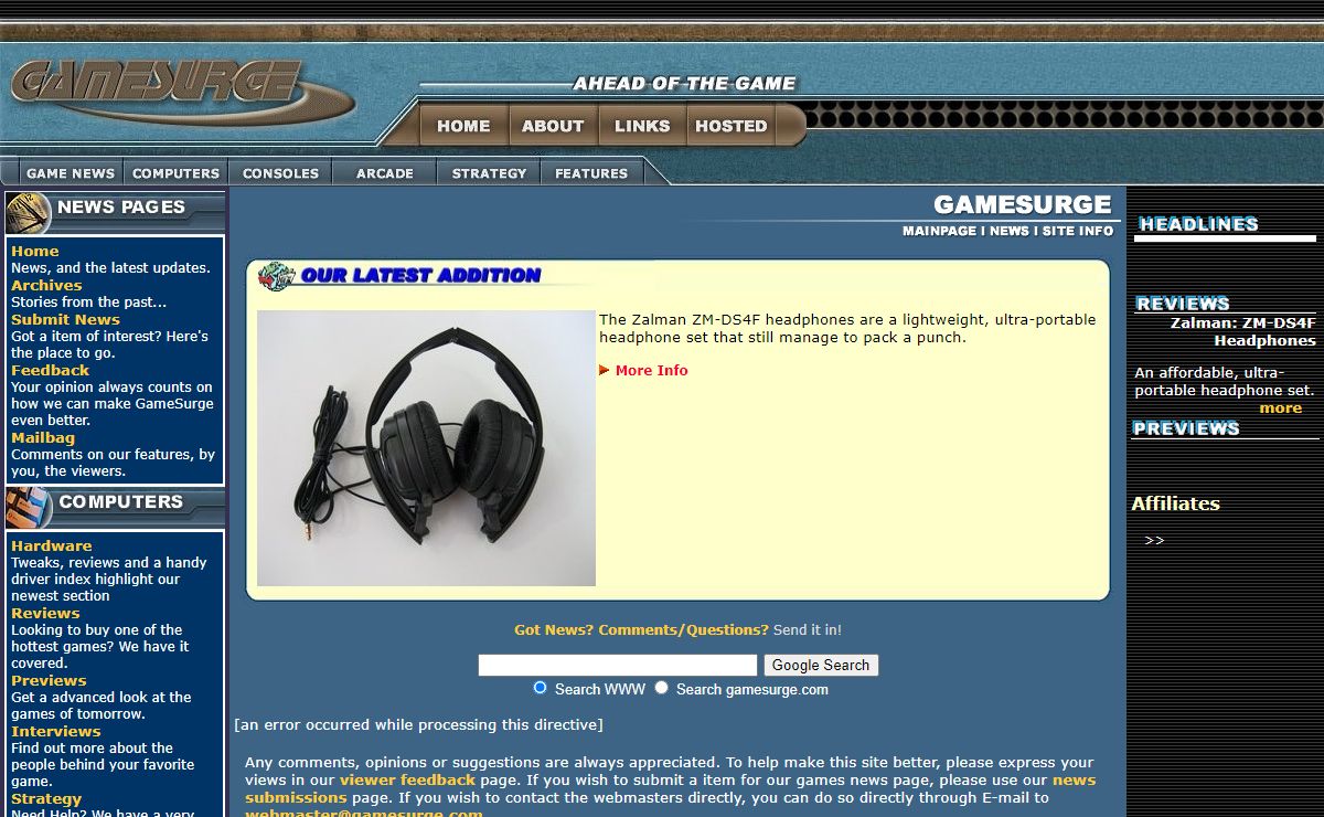 GameSurge - For all arcade, computers, and home console games