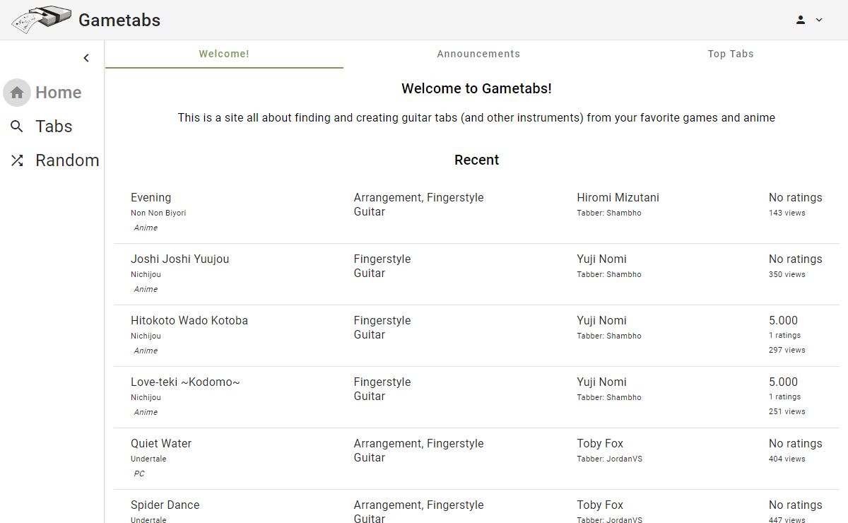 Gametabs | Home