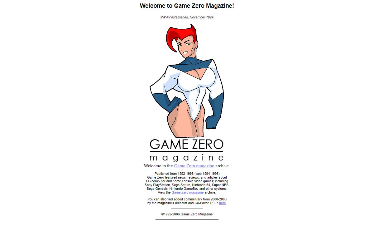 Game Zero Video Games Magazine