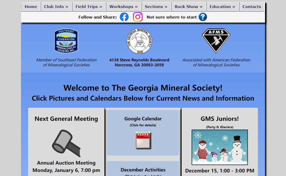 The Georgia Mineral Society, Inc.