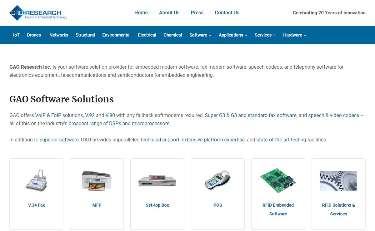 GAO Research Inc. – Celebrating 20 Years of Innovation
