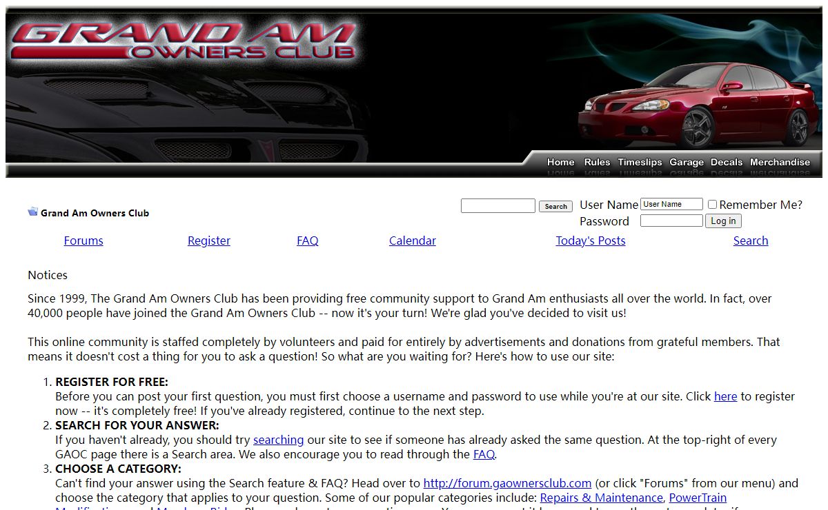 Grand Am Owners Club
