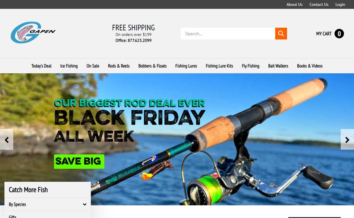 Gapen Fishing | Most Sensitive Fishing Rod | Fly Fishing Tackle | Trout Salmon Flies | Gapen Floats Bobbers | Bass | Muskie | Walleye | Crappie