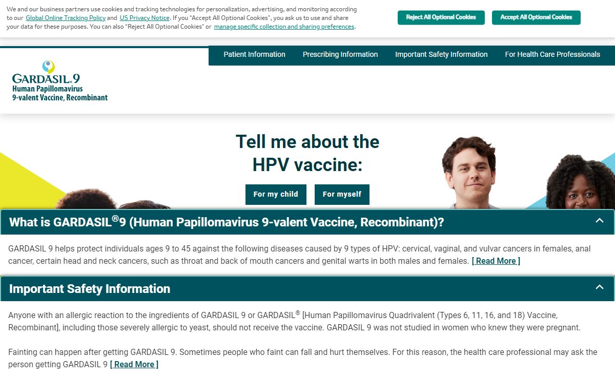 GARDASIL®9 (Human Papillomavirus 9-valent Vaccine, Recombinant) | Official Site