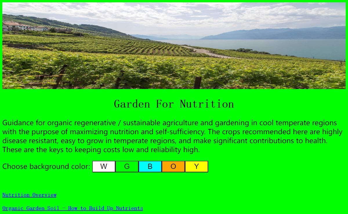 Garden for Nutrition